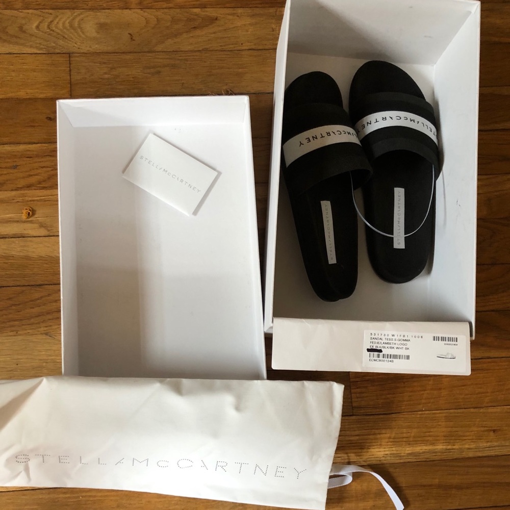 SOLD-STELLA McCARTNEY SLIDE SANDALS - Picture 3 of 8